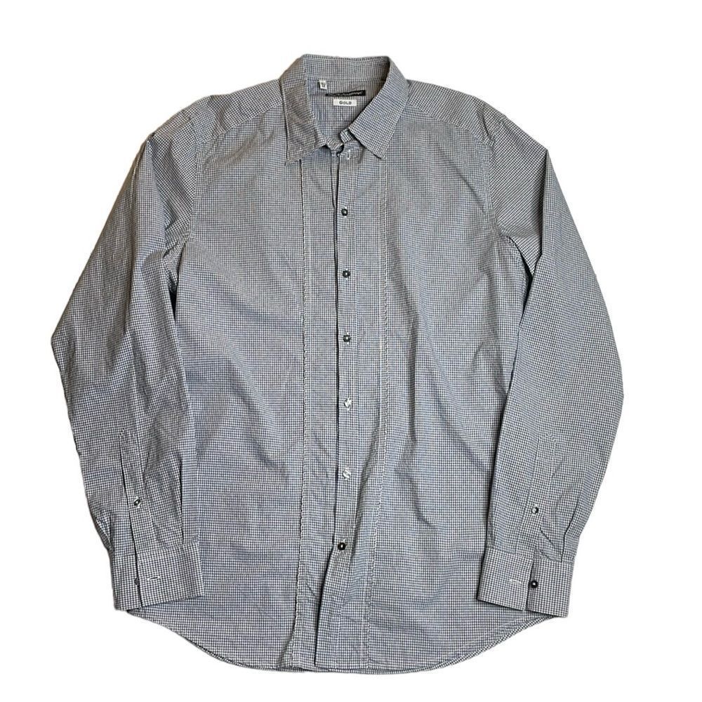 Dolce and Gabanna Checkered Blue and white Dress Shirt 16.5 / 42